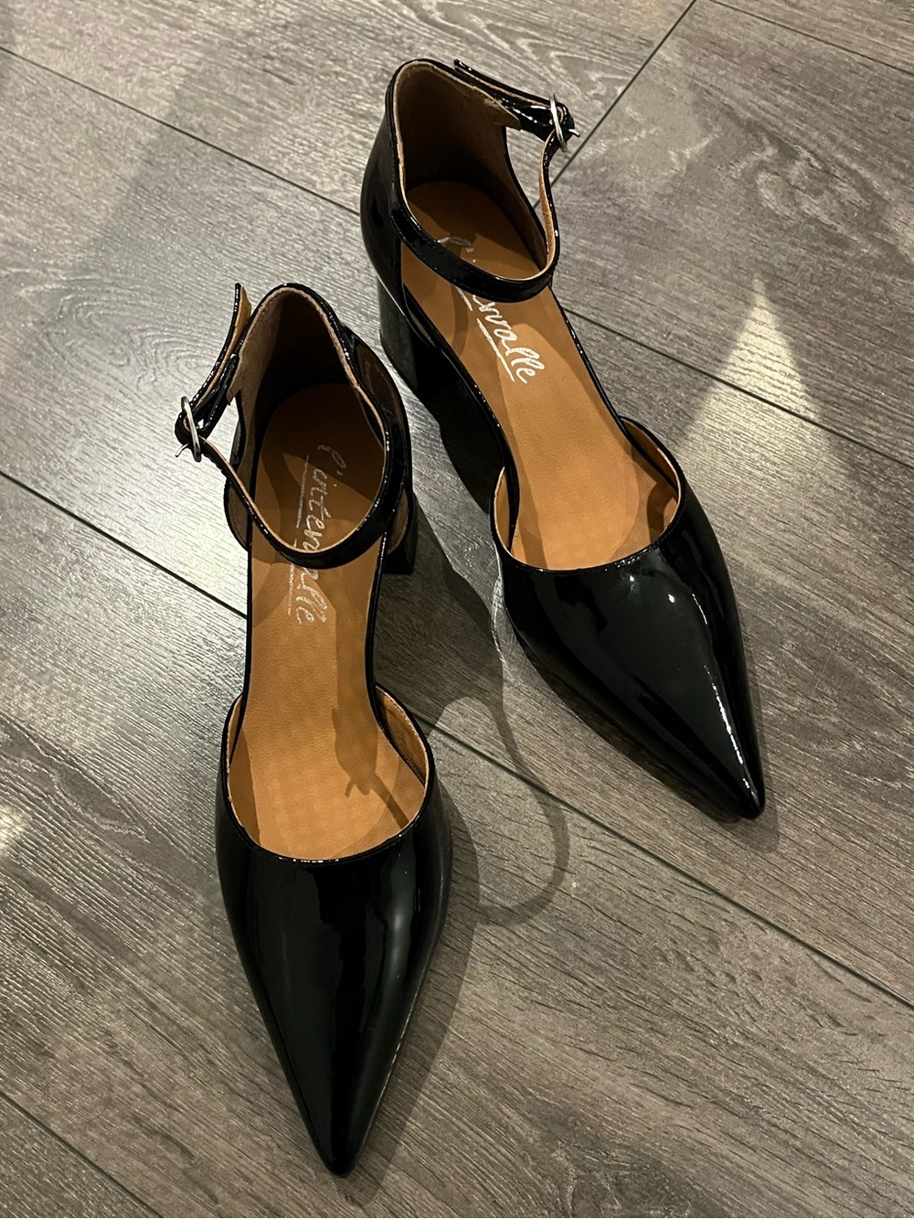 NWOT L’intervalle Catriona Point Block Heel with Ankle Straps